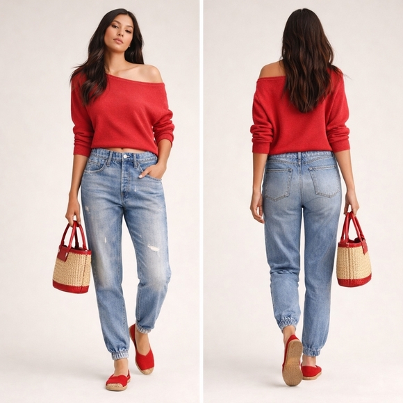 rag & bone Denim - Rag & bone Miramar Pajama Jean Jogger Print Denim Size 27 J1743